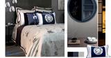 软装床品样板房现代新中式新古典灰色蓝调盘扣套件中国风特色床品