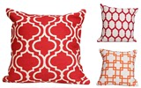 欧式后现代 红色 粉色 橙色几何纹靠垫抱枕 家居沙发软装配饰摆设