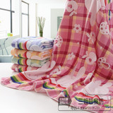 新款纯棉双层布艺米菲兔儿童毛巾被幼儿园盖毯