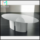 白色烤漆会议桌时尚个性会议桌异形脚椭圆形桌子定做上海办公家具
