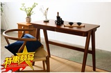 纯书桌整装隔板新款原木橡木办公桌简约现代创意实木阳台桌椅户外