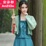 夏季改良汉服女装中国风汉元素对襟上襦中式古装服装上衣复古衣服