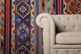 南星/kilim手工编织羊毛地毯中东波斯外贸几何宜家卧室门厅走廊毯