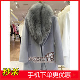 太平鸟女装2015冬新款专柜代购A1AA5439185羊毛呢一手长大衣外套