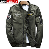 Jancenay2016春季美国空军刺绣虎头棒球服MA-1飞行夹克男女外套潮