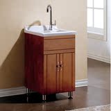 实木中式洗衣柜浴室柜组合阳台深盆洗衣柜带搓板深盆洗衣池
