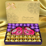 顺丰德芙费列罗巧克力心形礼盒装玫瑰花巧克力礼盒送女友创意礼物