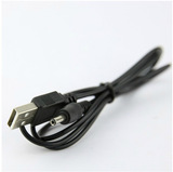 USB充电线插头线3.5mm圆孔直头弯头 连接线USB电源线5.5mm转接头