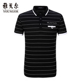 Youngor/雅戈尔夏季新品休闲男士修身全棉短袖T恤3074