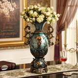 吉祥如意欧式落地大花瓶法式高档招财花器摆件房间卧室客厅装饰品