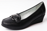 5.9码韩国圣恩熙专柜正品SA6113-24005黑色舒适坡跟休闲女单鞋