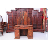 古典红木家具/仿古家居/老挝大红酸枝梳妆台/中式实木化妆桌2件套