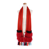 Armani Jeans阿玛尼 正品女款羊毛针织保暖围巾 包邮B5439 T3