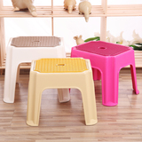 古典风仿藤编防滑塑料凳子方凳矮凳茶几小凳儿童板凳成人凳浴室凳
