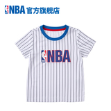 NBA童装 小童 男女童运动T恤 透气舒适 条纹短袖 75529140-1 H