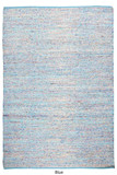 印度进口天蓝色美式中式混搭后现代风格纯手工羊毛涤纶棉麻地毯