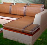 n夏季沙发凉垫夏天沙发垫坐垫皮沙发防滑垫冰丝黄椭圆仿玉石椅垫