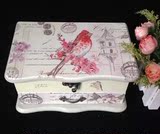 包邮欧式木质首饰盒旋转八音盒化妆镜收纳盒生日结婚创意礼品盒