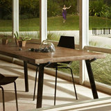 实木餐桌子铁艺简易简约办公桌电脑桌老板桌酒吧桌椅会议桌长方形