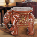 大象换鞋凳象欧式白色招财大象凳子摆件大号树脂大象坐凳乔迁礼品