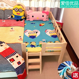 儿童床婴儿床男孩女孩可定做单人床带护栏实木无漆松木类拼床包邮