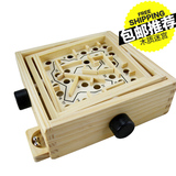 亲子游戏桌游木制智力迷宫玩具木质成人益智玩具3-6岁滚珠平衡木