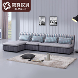 小户型沙发组合现代简约可拆洗定制做地中海风格布艺沙发3.2米