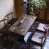 复古咖啡厅桌椅 实木西餐厅餐桌酒吧桌椅组合工业风主题餐厅桌椅