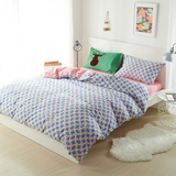 全棉床上四件套纯棉简约被单被套床套床单1.5米1.8m2一1二5五8八4