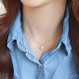 韩国韩版配饰品女时尚简约气质珍珠贝壳造型吊坠短锁骨项链