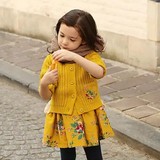 韩国童装女童开衫外套宝宝毛衣春秋新款韩版加厚儿童全棉长袖线衫