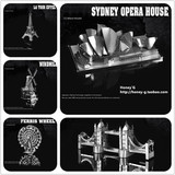 特价3D全金属不锈钢立体模型DIY拼装模型免胶拼图 摩天轮 铁塔