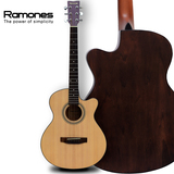 Ramones雷蒙斯 RD16 RD12 41/40寸初学入门原声/电箱民谣吉他左轮