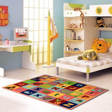 山花地毯儿童房地毯卧室客厅地毯地垫吸水防滑字母图案可机洗地毯