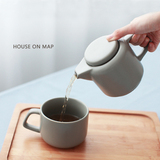 地图上的家陶瓷茶壶茶具不锈钢过滤泡茶壶红茶壶花茶壶套装泡茶器