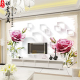 定制电视背景墙纸壁纸3D无缝无纺布欧式客厅墙纸壁画布抽象玫瑰花