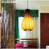 比月照明东南亚吧台餐厅工程创意天然手工木皮灯艺术吊灯1117特价