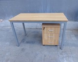 特价办公桌电脑桌职员桌宜家简易桌子长条桌钢木桌写字台书桌餐桌