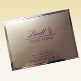 Lindt/瑞士莲  瑞士原装进口 经典薄片 黑巧克力125g 圣诞礼盒