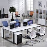 亚汇斯办公家具 简约办公桌屏风 四人位组合桌面屏风黑白搭配