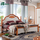 地中海床 卧室家具套装组合实木床双人床田园床1.8米1.5米美式床