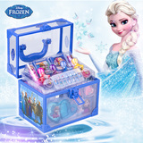 正品迪士尼女孩化妆盒冰雪奇缘手提套装箱儿童彩妆玩具