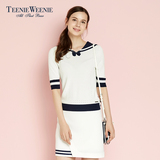 Teenie Weenie预售小熊16夏季新品海军风中袖针织衫TTKW62491Q