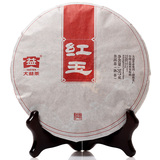 大益 普洱茶1401批 红玉 经典系列 2014年饼茶 熟茶 357g勐海茶厂