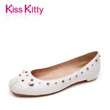 Kiss Kitty女鞋秋款圆头羊皮甜美可爱柳钉浅口单鞋新品