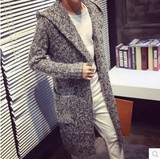 2016春装新款男士毛衣韩版男装中长款大衣针织衫开衫外套毛线衣男