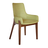 北欧宜家休闲实木餐椅小户型带扶手餐椅简约水曲柳咖啡椅设计师椅