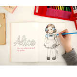 韩国afrocat可爱女孩成人减压涂色书 儿童涂色画本填色本填色书