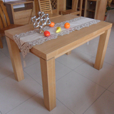 特价实木餐桌椅组合水曲柳吃饭桌子简约现代长方形餐台原木色家具