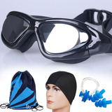 大框电镀平光泳镜 专业高清防水防雾潜水男女士竞速游泳眼镜装备